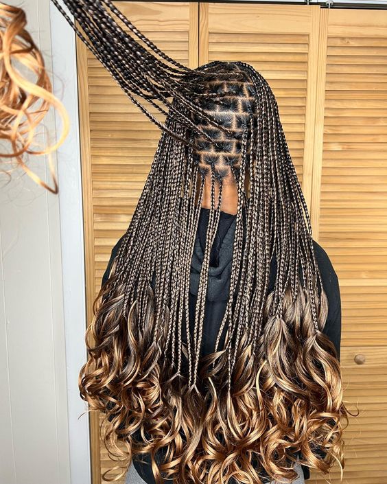 French curl braids.