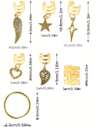 45pcs Hair Charms